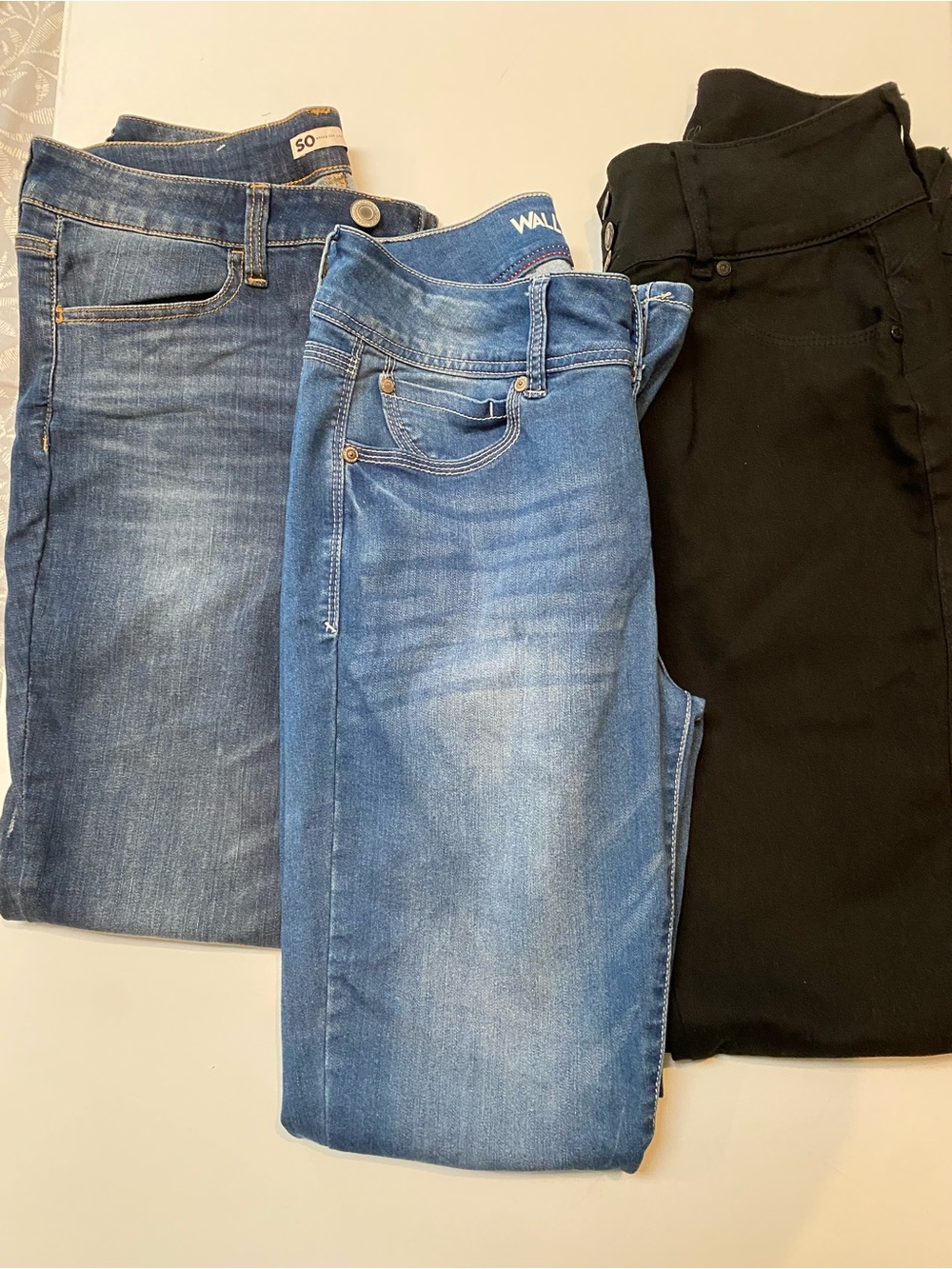 Size 11 Juniors Denim Jean Bundle (3 Pairs) WallFlower SO Bamboo Skinny un